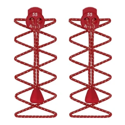 Image of 55 Sport Elastic Lock Shoelaces For Running &amp; Triathlon, Red