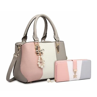 Image of Miss Lulu Designer Handbags for Women and Purse Wallet Set Shoulder Bags Top Handle Crossbody Colour Combination