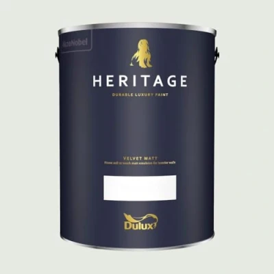 Image of DULUX TRADE HERITAGE MATT FENNEL WHITE 5L