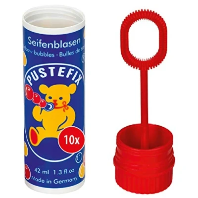 Image of Pustefix Soap Bubbles Set I 10xSmall Pack Classic Colourful Rainbow Made in Germany for Wedding, Children&#039;s Birthday, Registry Office, Wedding Evening 10x42 ml Value