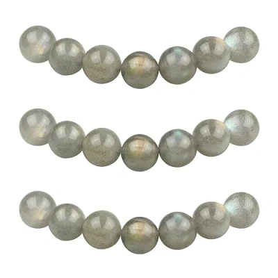 Image of MJDCB Natural Round Stone Beads 4mm Grey Moonstone Loose Gemstone for Jewelry Making Bracelet Necklace 85pcs