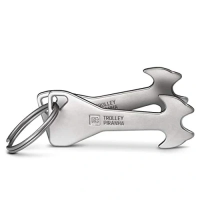 Image of FABACH Piranha Trolley Remover Made of Metal in Silver Shopping Token Key Fob Chip for Removable No Staying the Deposit Lock