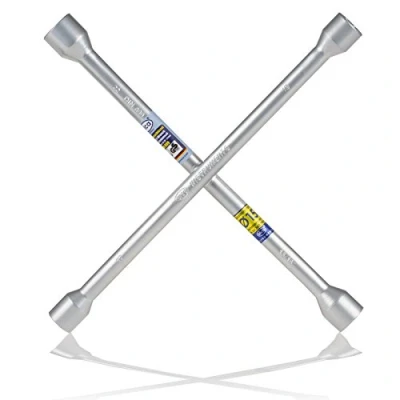 Image of Alca Germany 4 Way Cross X Wheel Nut Wrench Spanner Tyre Brace 17 19 21 22 mm Bolts Nuts A420100