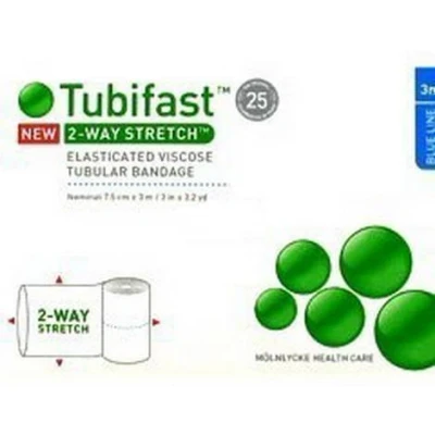 Image of Tubifast 2 Way Stretch Elasticated Viscose Tubular Bandage (Blue 3m)