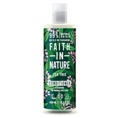 Image of Faith In Nature Natural Tea Tree Conditioner, Cleansing, Vegan &amp; Cruelty Free, No SLS or Parabens, For Normal to Oily Hair, 400ml