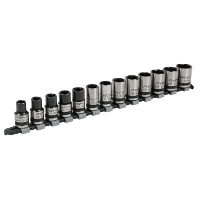 Image of Sealey Premier Socket Set 13pc 1/2&quot;Sq Drive Lock On™ 6pt Metric Black Series