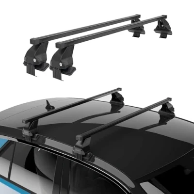 Image of OMAC Roof Rack Fits Suzuki Jimny 2018 2023 Steel, Galvanized 50kg Load Capacity Cross Bars for Car