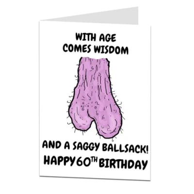Image of LimaLima Funny Rude 60th Birthday Card For Men Perfect Husband Brother Uncle