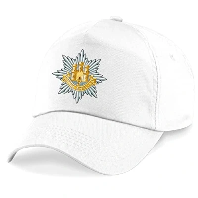 Image of PSave Royal Anglian Regiment Insignia Embroidered Baseball Cap British Army Military Embroidery (White)