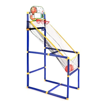 Image of M.Y Portable Indoor/Outdoor Basketball Stand, Net, Hoop, Backboard, Adults Children Exercise Sport Fun