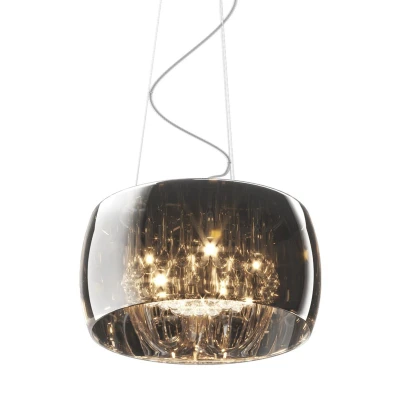 Image of Crystal Pendant Ceiling Light, Chrome, 5x G9
