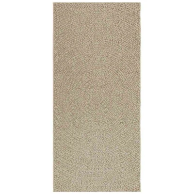 Image of vidaXL Rug ZIZUR Beige 100x200 cm Jute Look Indoor and Outdoor
