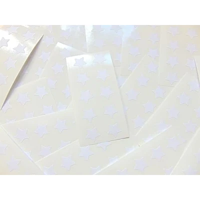 Image of 175 Star White Stickers Sticky Coloured Self Adhesive Labels for Colour Coding