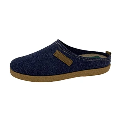 Image of Amado Macario &#039;RELAX&#039; Nerja Eco Friendly Outback Slippers Rubber Sole (EU sizes) NAVY BLUE size 42 EU / 8 UK