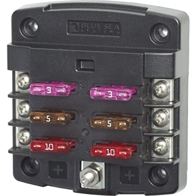 Image of Blue Sea Systems 5033 ST Blade Fuse Block 6 Circuit
