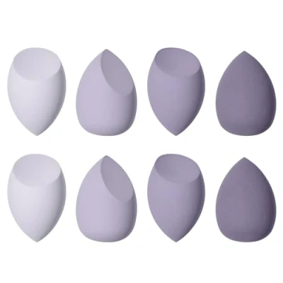 Image of Carehabi Makeup Sponge, 8 Pieces Beauty Blender for Foundations, Powder Liquids etc., Face Sponge in 3 Shapes (Purple)
