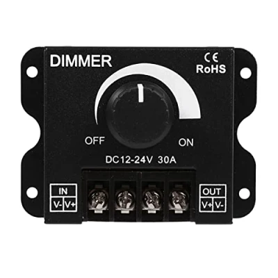 Image of Dimming Controller, 12V 24V 30A LED Switch Manual Operation for Strip Light Single Color