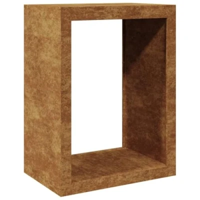 Image of vidaXL Firewood Rack Corten Steel Log Store Holder, Durable and Weather Resistant, 60 x 40 80 cm