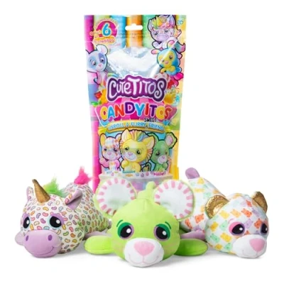Image of Cutetitos Candyitos, 17cm Plush, soft Cuddly Toys, Adorable Candy Wrapped plush toy, Perfect for Collectors &amp; Kids, Suitable Girls and Boys Ages 3+