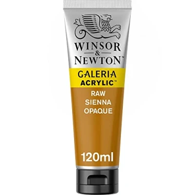 Image of Winsor &amp; Newton 120ml Galeria Acrylic Paint Raw Sienna Opaque