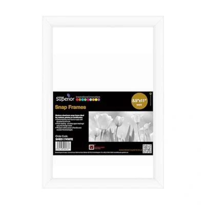 Image of SECO 25mm Mitred Snap Frame, 8.5&quot;x11&quot;, White, Pack of 10 (SN8511WHITE)