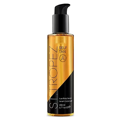 Image of St.Tropez Tan Luxe Body Serum, 5 in 1 Collagen Enhancing Self Tan, Niacinamide, Hyaluronic Acid, Vitamin C &amp; E, Vegan, Natural Cruelty Free, 200 ml