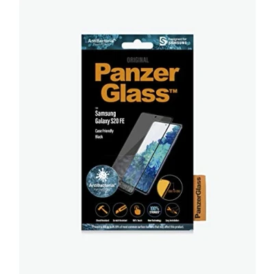 Image of PanzerGlass Samsung Galaxy S20 FE screen protector compatible with AB cases, black
