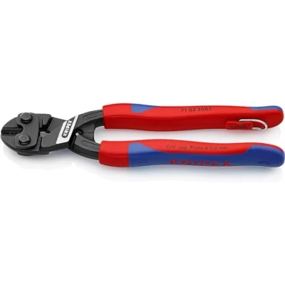 Image of Knipex CoBolt® Compact Bolt Cutter black atramentized, with slim multi component grips 200 mm (self service card/blister) 71 32 SB