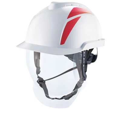 Image of V Gard 950 Electrician Helmet White Set White/Red