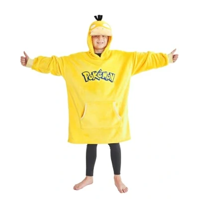 Image of Pokemon Boys Oversized Fleece Hoodie with Sherpa Lined Hood Anime Gifts (Yellow Psyduck)