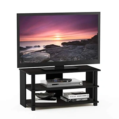 Image of Furinno TV Entertainment Center, Wood, Espresso/Black, one size