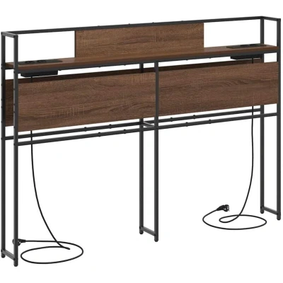 Image of Storage Headboard Brown oak 160 cm Engineered wood Vidaxl