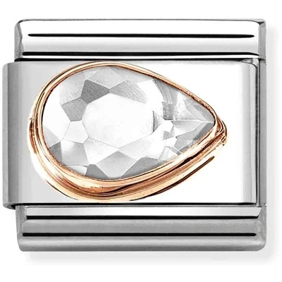 Image of Nomination Right Teardrop White Charm