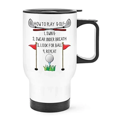 Image of How to Play Golf Travel Mug Cup with Handle