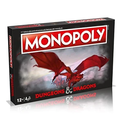 Image of Winning Moves, Dungeons &amp; Dragons, Monopoly, Table Game, Italian Edition