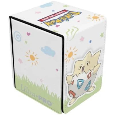 Image of Ultra Pro Togepi Alcove Flip deck Box for Pokémon, Card storage solutions, durable box, organization, secure protection, stylish holder, playful artwork, Collector&#039;s