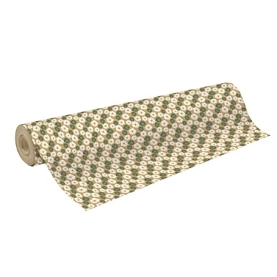 Image of Clairefontaine 223906C A reel of Gift wrap Raw kraft paper 70g Dimensions: 50x0.70m Pattern: Daisies wrapping, ideal for professional packaging