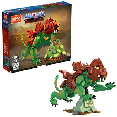 Image of MEGA Masters Of The Universe Battle Cat, Buildable Action Figure Construction Set, Building Toys for Boys, GVY14