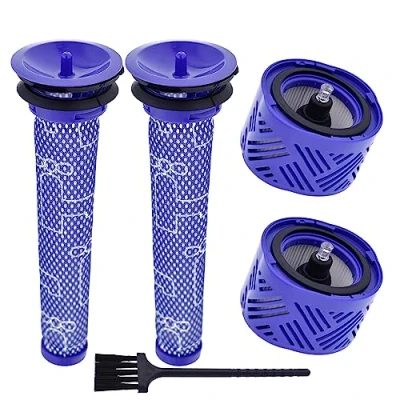 Image of Neutop V6 Filter Replacement Compatible with Dyson Absolute Animal Motorhead Trigger SV05 SV09 Cordless Stick Vacuum, 2 HEPA Post Filters &amp; Pre Filters, Replace Part#966741 01&amp;965661 01
