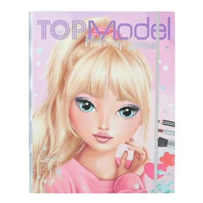 Image of Depesche 12876 TOPModel Make Up Studio Creative Folder for Creating Beautiful Makeup Looks, Includes Colouring Pad, Palette and 4 Brushes