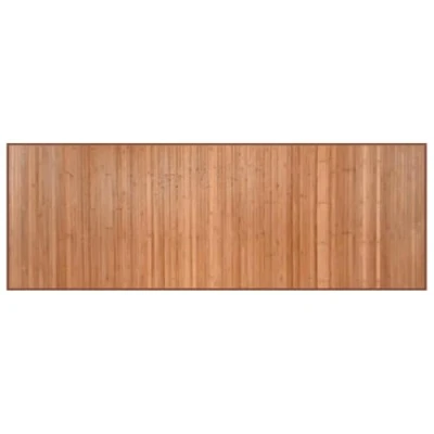 Image of vidaXL Bamboo Floor Mat 70x200 cm Natural Brown Rectangular Runner, Water Resistant, Anti Slip Backing, Rollable &amp; Easy Clean