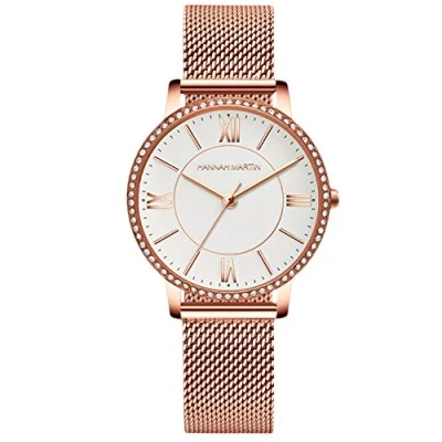 Image of RORIOS Women Watches Analogue Quartz Watch Crystal Diamond with Stainless Steel Mesh Strap Dress Wristwatch Fashion Ladies