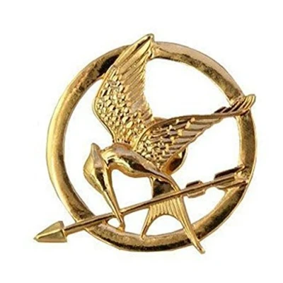 Image of Oakhum Designs Hunger Games 18 K Golden Katniss Mockingjay Brooch/Pin