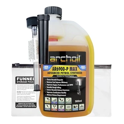 Image of Archoil AR6900 P Max Advanced Petrol Fuel Additive Concentrate, Treats 500L of Fuel, Injector Cleaner, GPF Turbo EGR Valve Super Unleaded Convertor, Octane Booster (500ml)