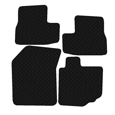 Image of Carsio Car Mats For Suzuki Splash 2008 2016 3mm 4pc Set Tailored Fit Rubber Floor Mat Complete Accessory Black Custom Fitted Anti Slip Backing, Heavy Duty &amp; Waterproof