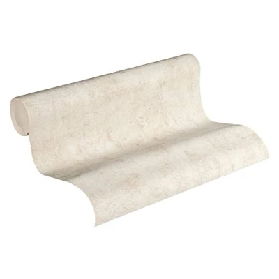 Image of Plain Wallpaper Blooming Non Woven 10.05 m x 0.53 Creme Made in Germany by Livingwalls 224057 2240 57