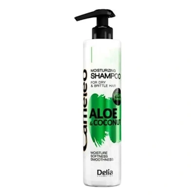 Image of Delia Cameleo Aloe and Coconut moisturising softening shampoo dry brittle hair 250ml