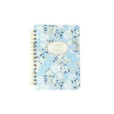 Image of Letts of London Bloom A6 week to view 2023 diary blue, 23 081145