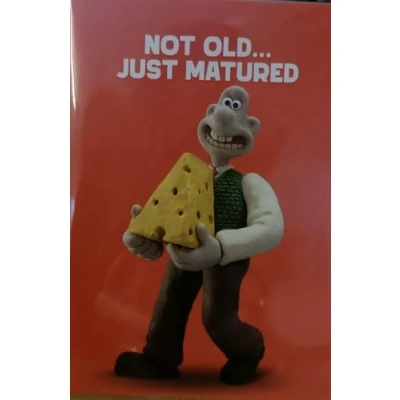 Image of Aardman Wallace &amp; Gromit Greeting Card Not Old ... Just Matured