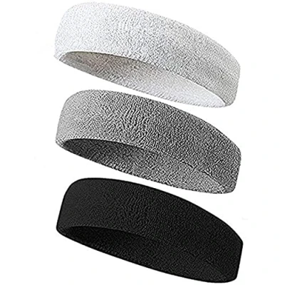 Image of YUANQIAN Sport Elastics Sweatband Absorbent Yoga Hairband Running Outdoor Fitness Headband Anti Sweat Hair Band (3PCS)